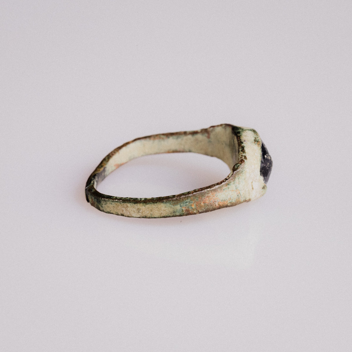 Medieval Bronze Ring - 'Vespertin' (13th–15th c. CE) EU 57 / US 8