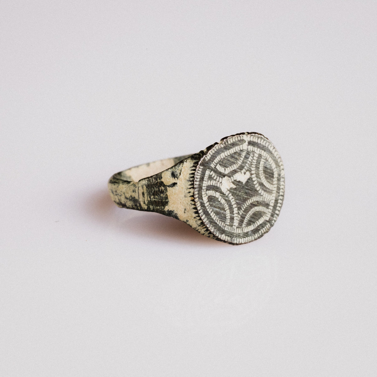 Medieval Bronze Ring - 'Vitalya' (10th–13th c. CE) EU 51 / US 5.75