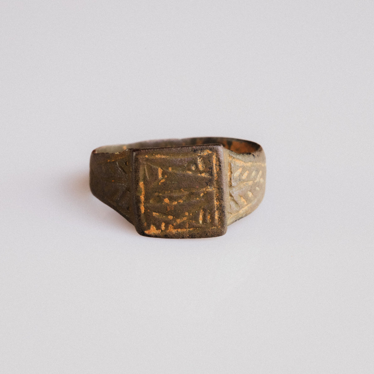 Medieval Bronze Ring - 'Wulfric' (13th–15th c. CE) EU 58 / US 8.5