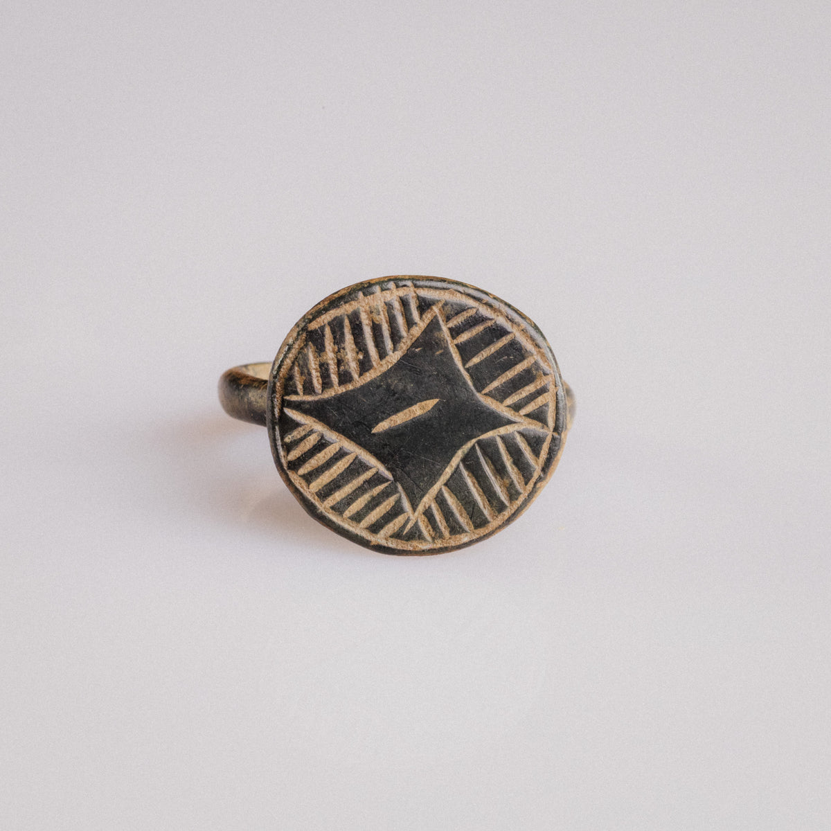 Medieval Bronze Ring - 'Aldric' (10th–12th c. CE) EU 58 / US 8.5