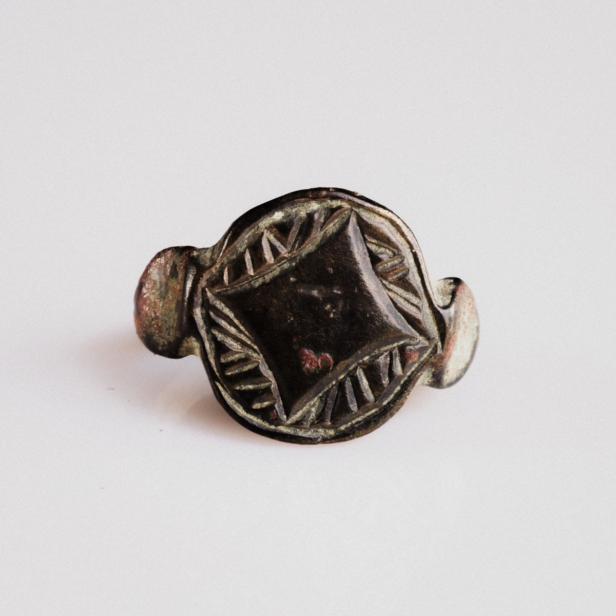 Medieval Bronze Ring - 'Aldwyn' (13th–15th c. CE) EU 55 / US 7.25