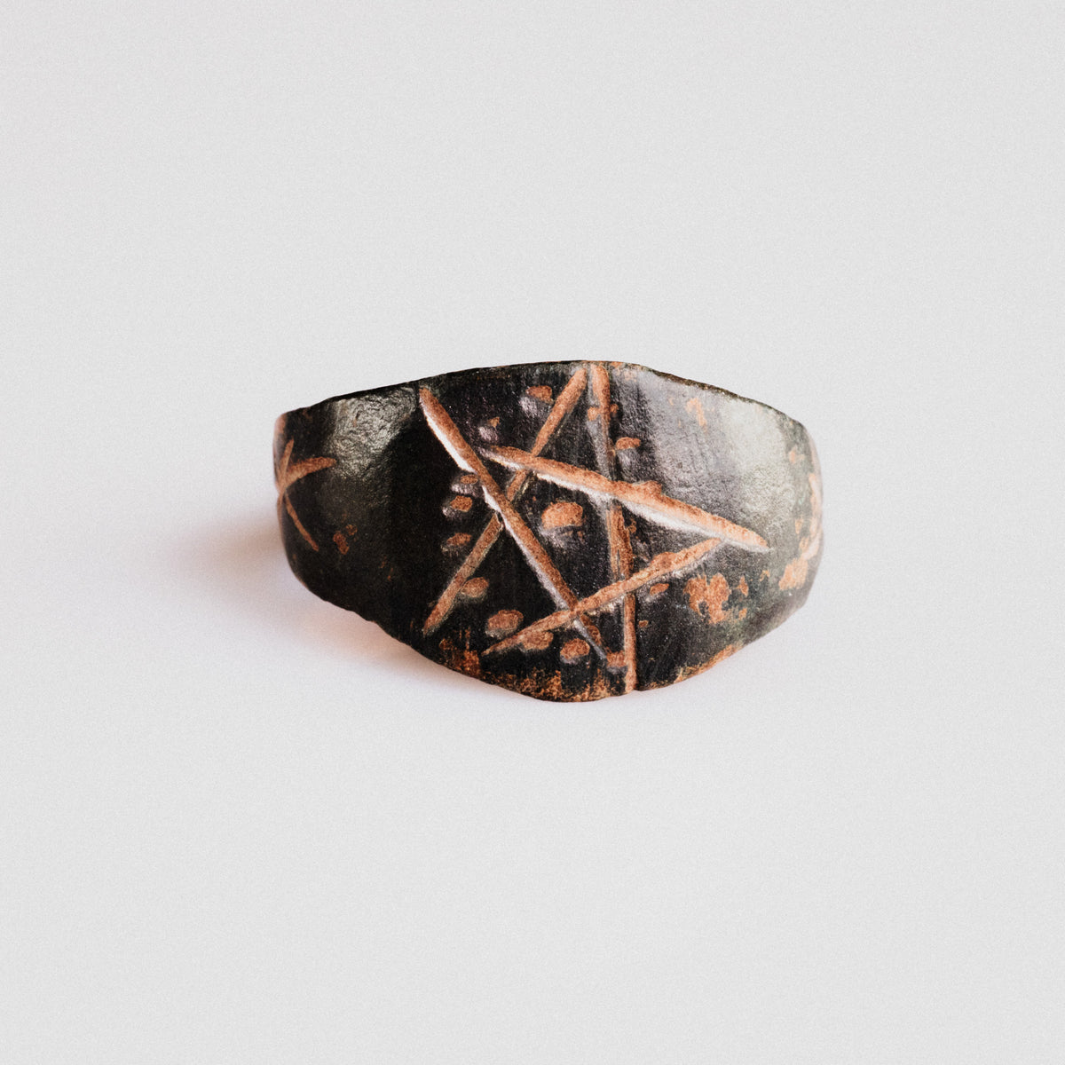 Medieval Bronze Ring - 'Drudan' (14th–16th c. CE) EU 56 / US 7.75