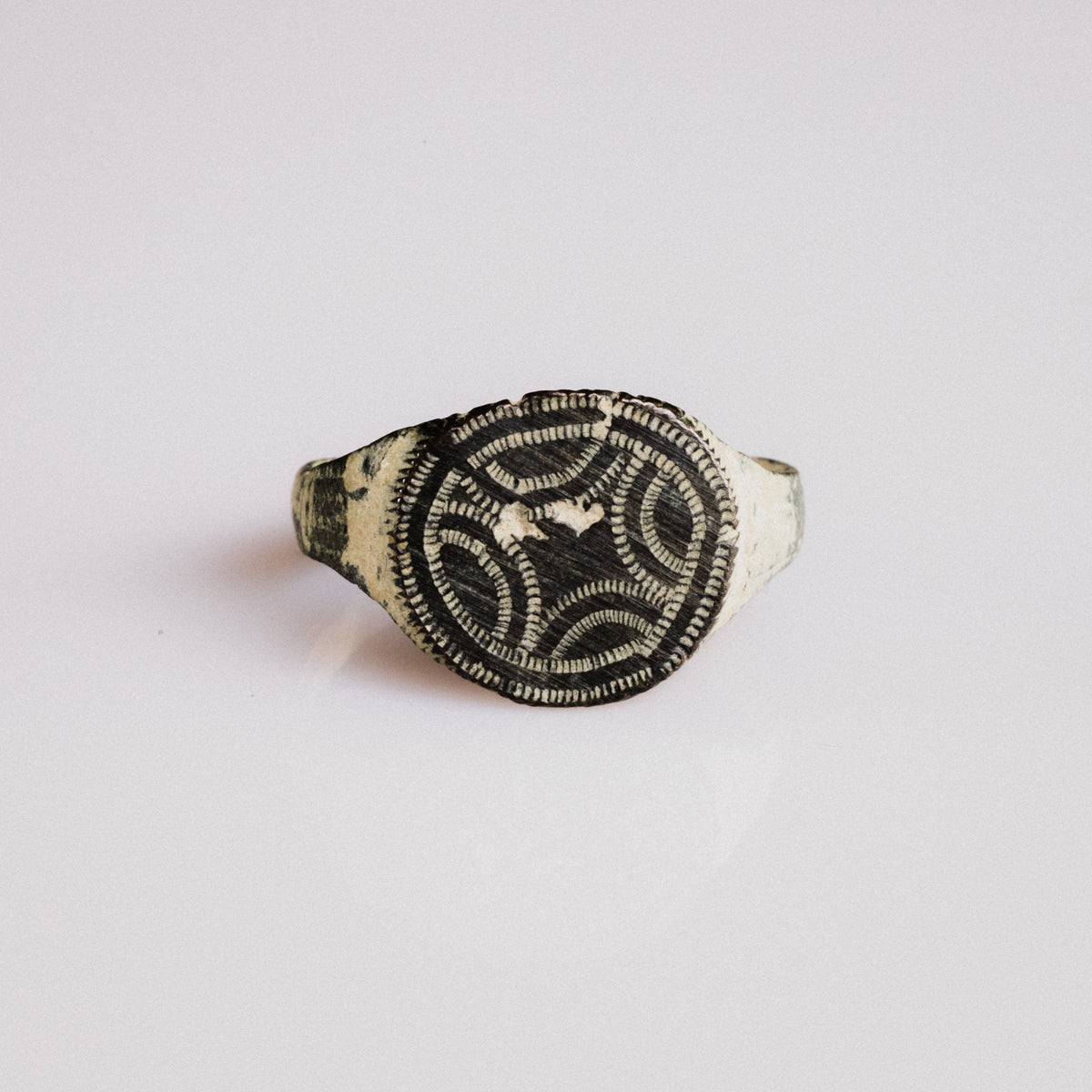 Medieval Bronze Ring - 'Vitalya' (10th–13th c. CE) EU 51 / US 5.75