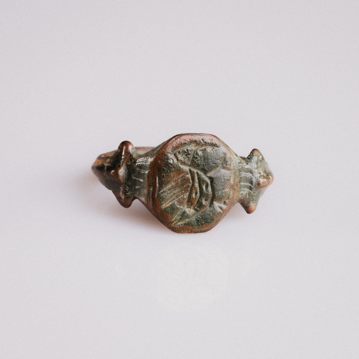Medieval Bronze Ring - 'Vukasin' (13th–14th c. CE) EU 57 / US 8