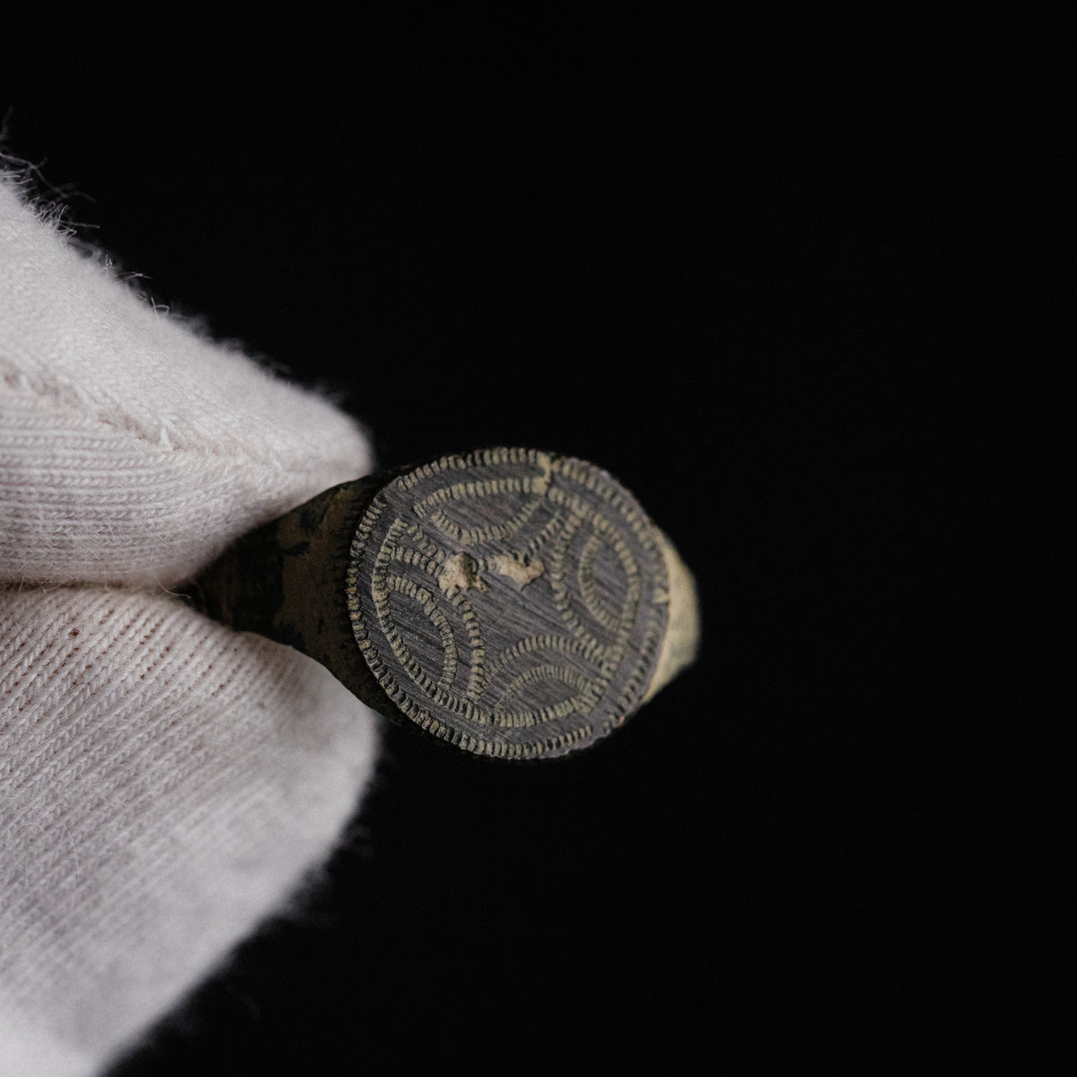 Medieval Bronze Ring - 'Vitalya' (10th–13th c. CE) EU 51 / US 5.75