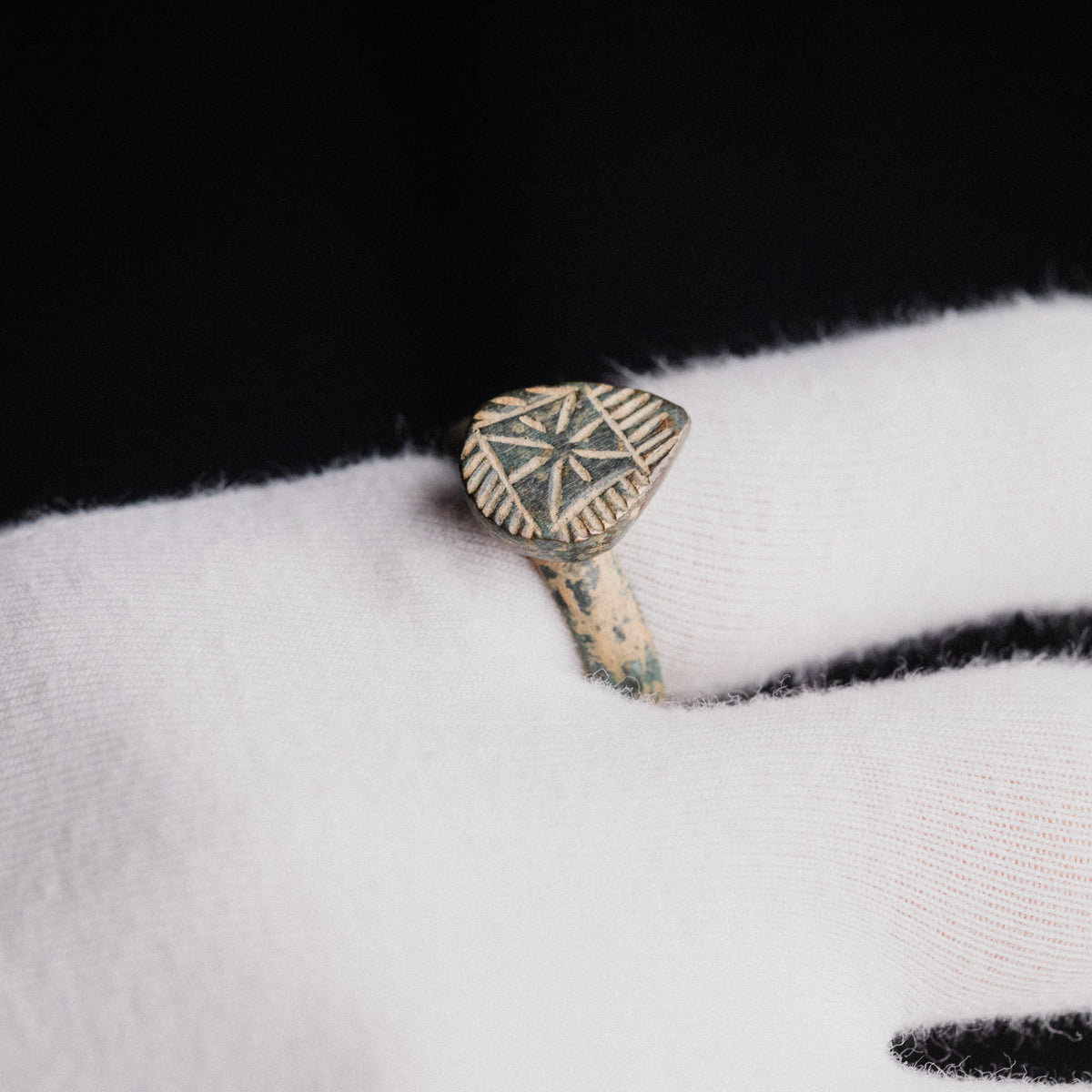 Medieval Bronze Ring - 'Zvezdan' (11th–14th c. CE) EU 56 / US 7.75