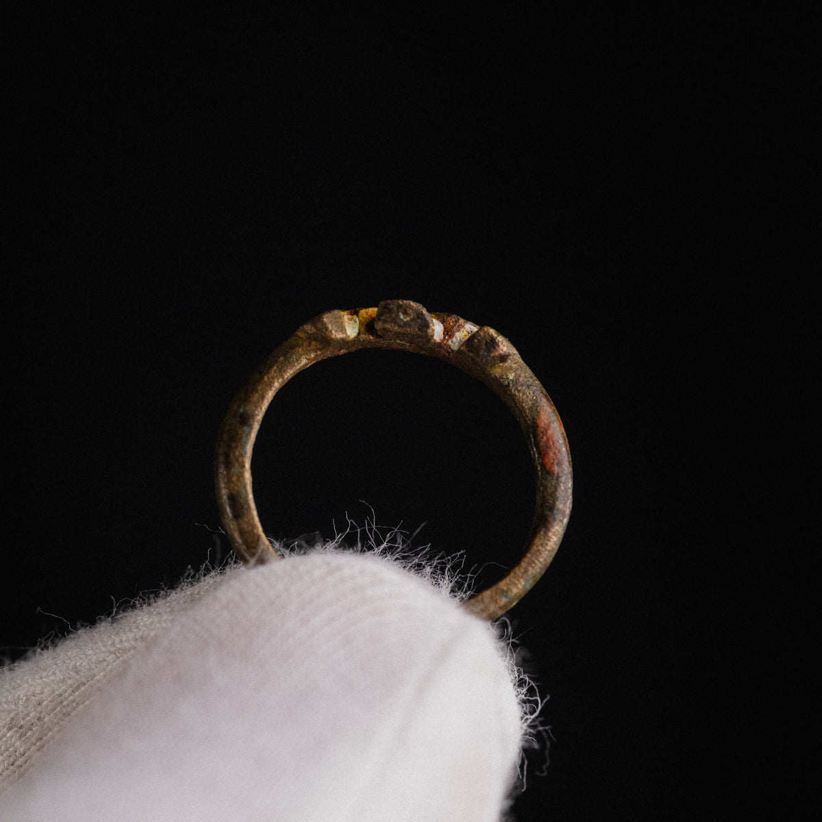Medieval Bronze Ring - 'Cruciata' (12th–14th c. CE) EU 48 / US 4.5