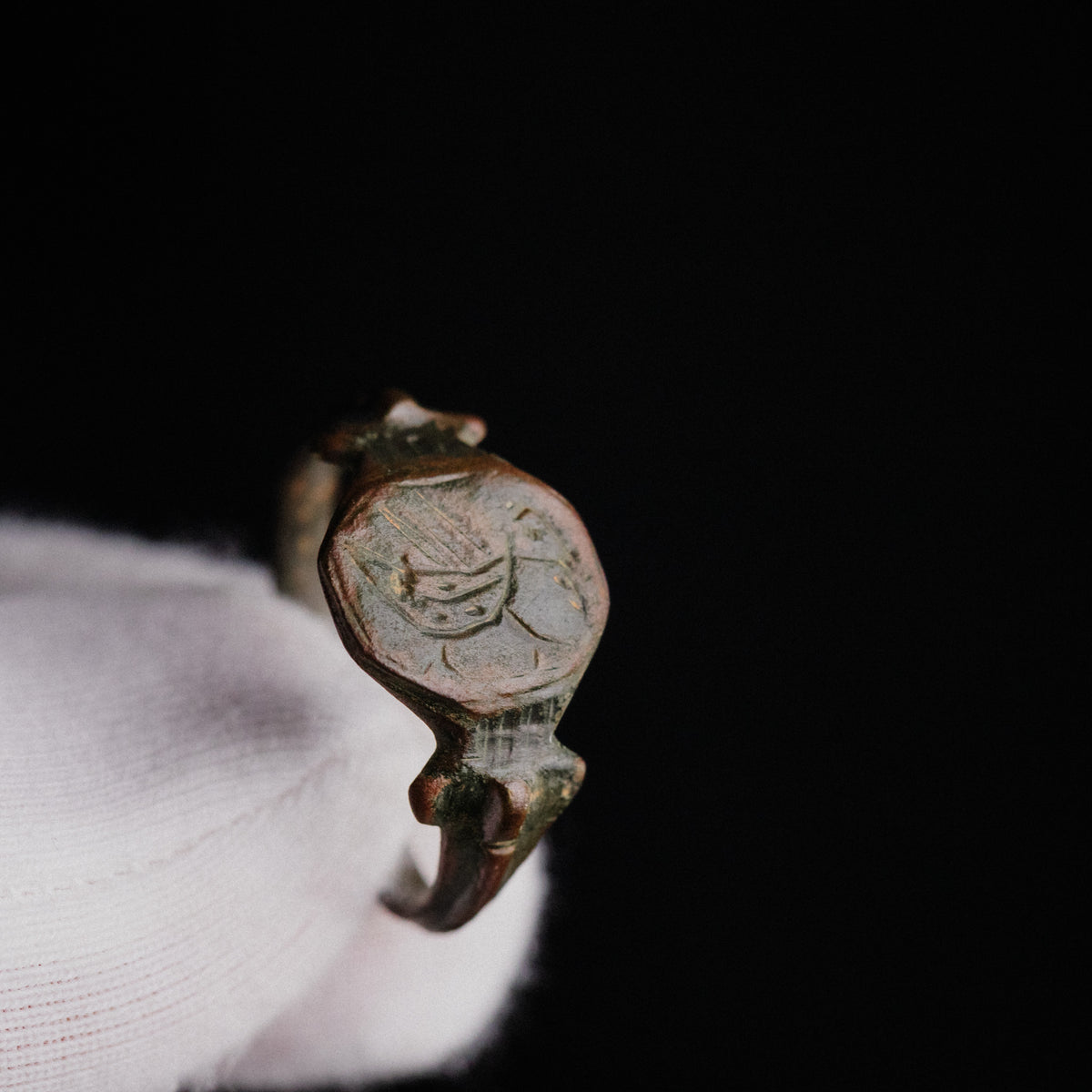 Medieval Bronze Ring - 'Vukasin' (13th–14th c. CE) EU 57 / US 8