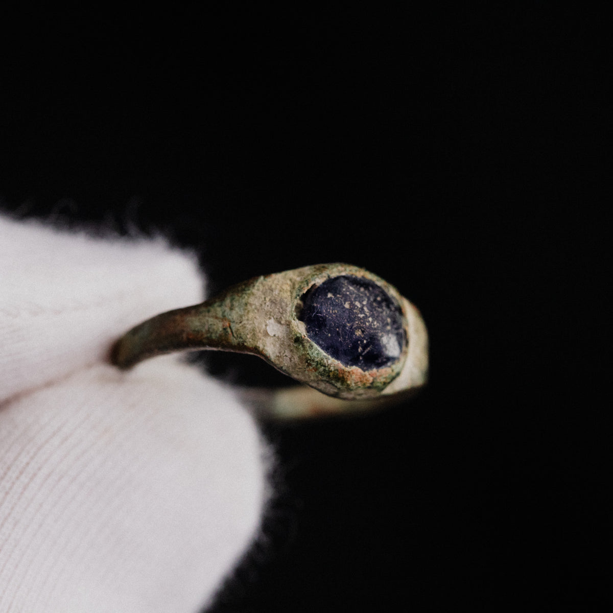 Medieval Bronze Ring - 'Vespertin' (13th–15th c. CE) EU 57 / US 8