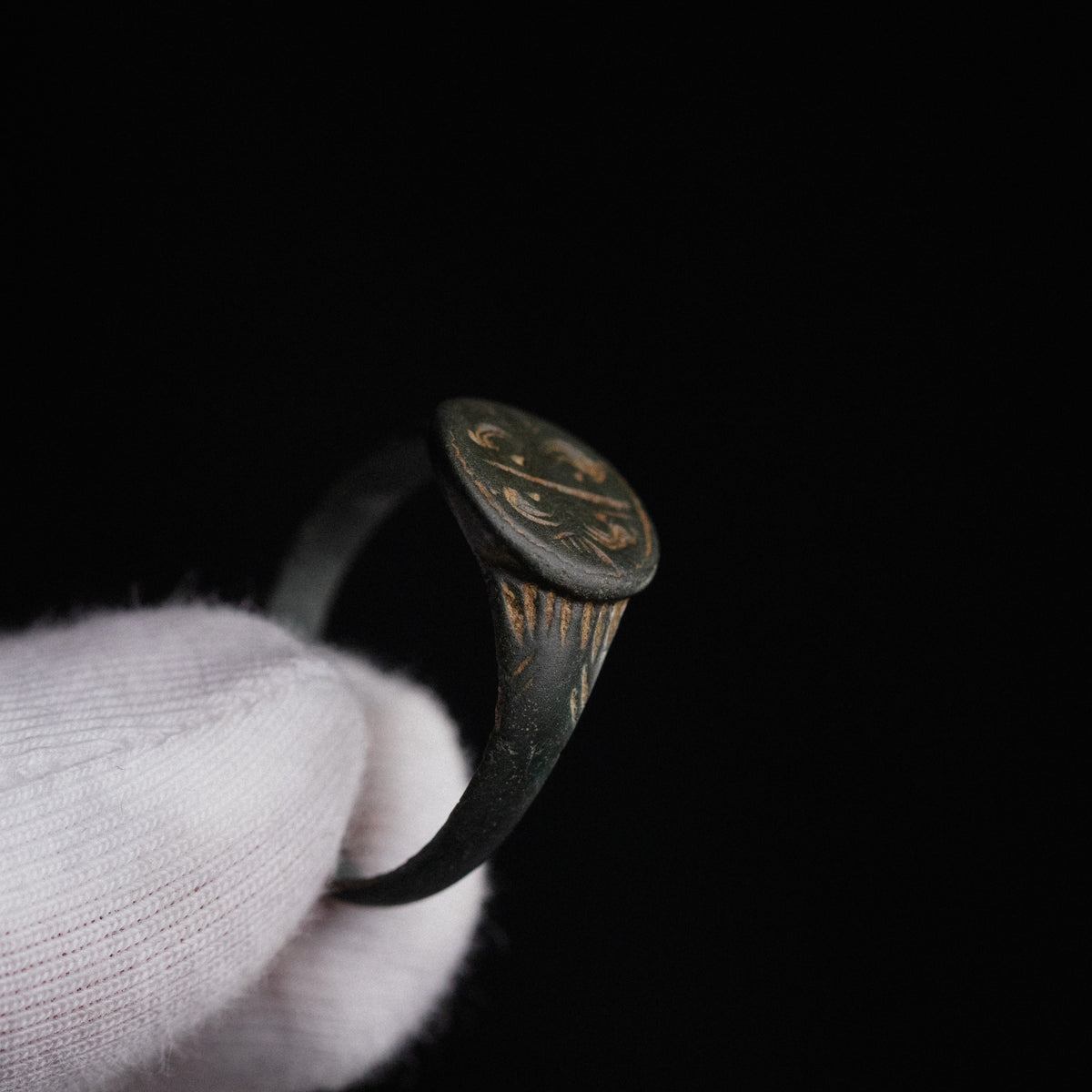 Medieval Bronze Ring - 'Lioris' (14th–17th c. CE) EU 56 / US 7.5