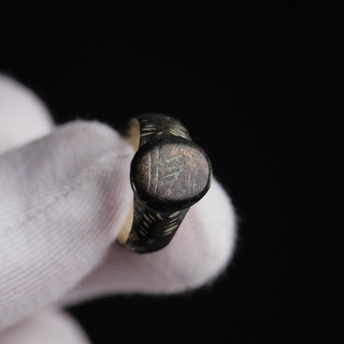 Medieval Bronze Ring - 'Wistan' (4th–12th c. CE) EU 54 / US 6.75