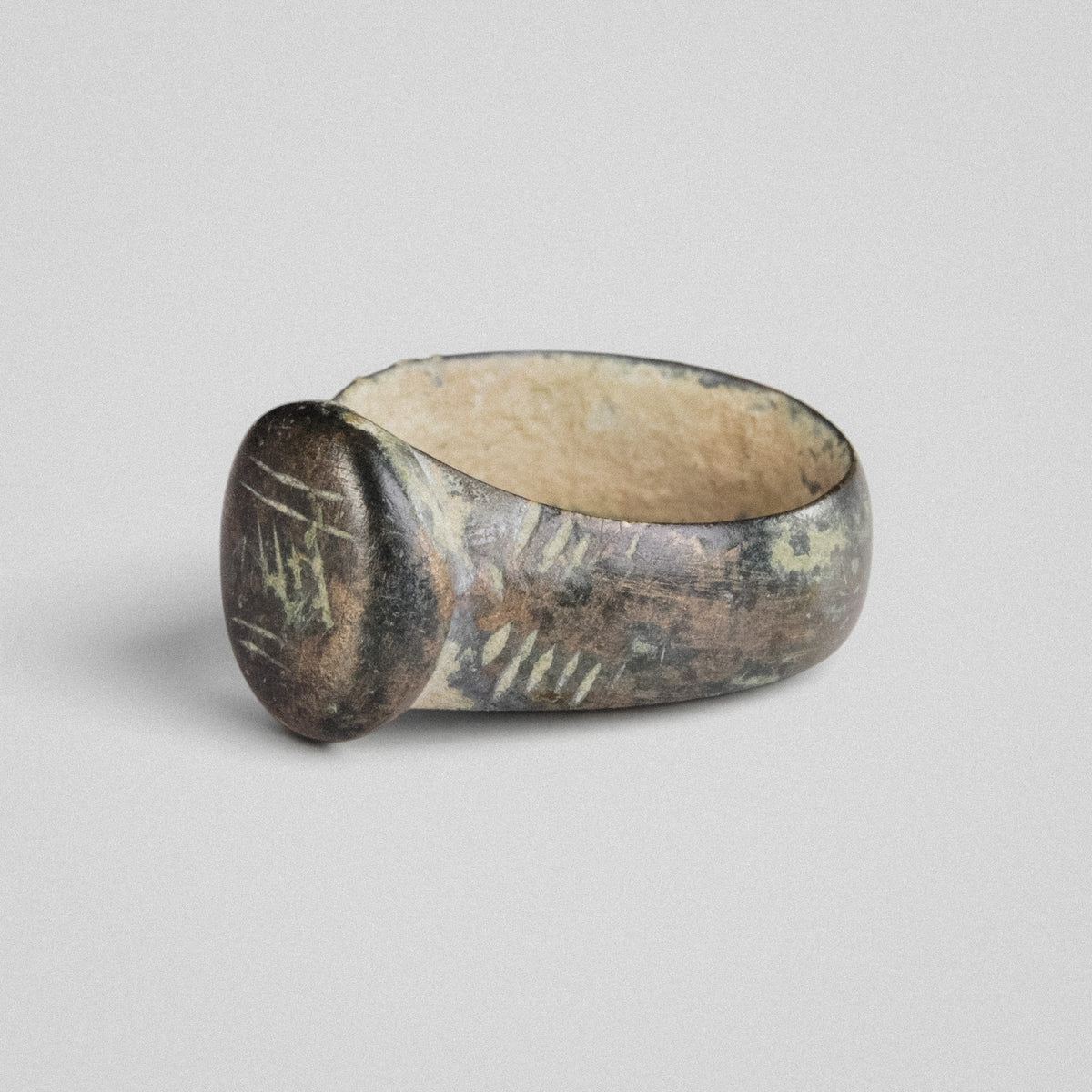Medieval Bronze Ring - 'Wistan' (4th–12th c. CE) EU 54 / US 6.75