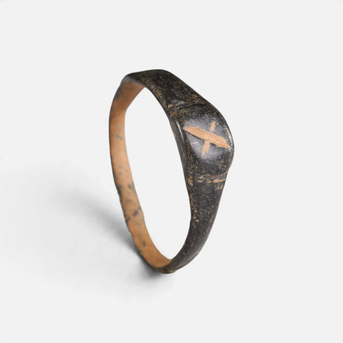 Byzantine Bronze Ring - 'Isidoros' (ca. 6th–13th c. CE) EU 53 / US 6.5
