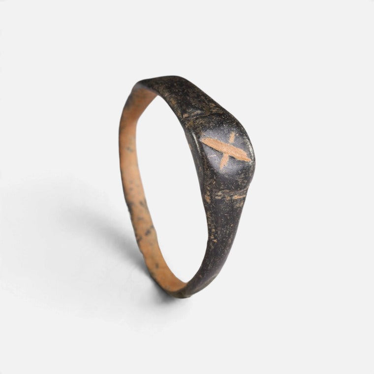 Byzantine Bronze Ring - 'Isidoros' (6th–13th c. CE) EU 53 / US 6.5