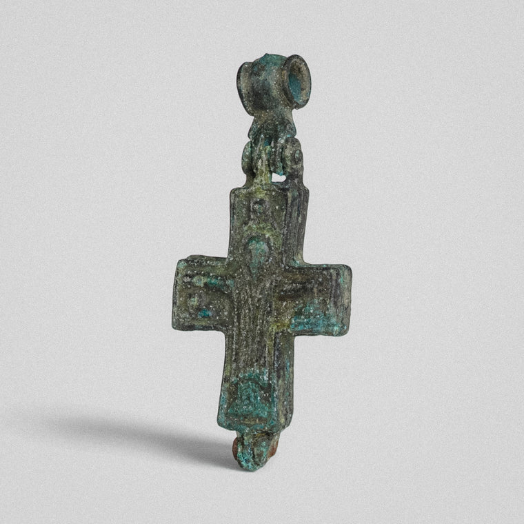 Medieval Bronze Encolpion Cross - 'Intercession' (10th–13th c. CE)