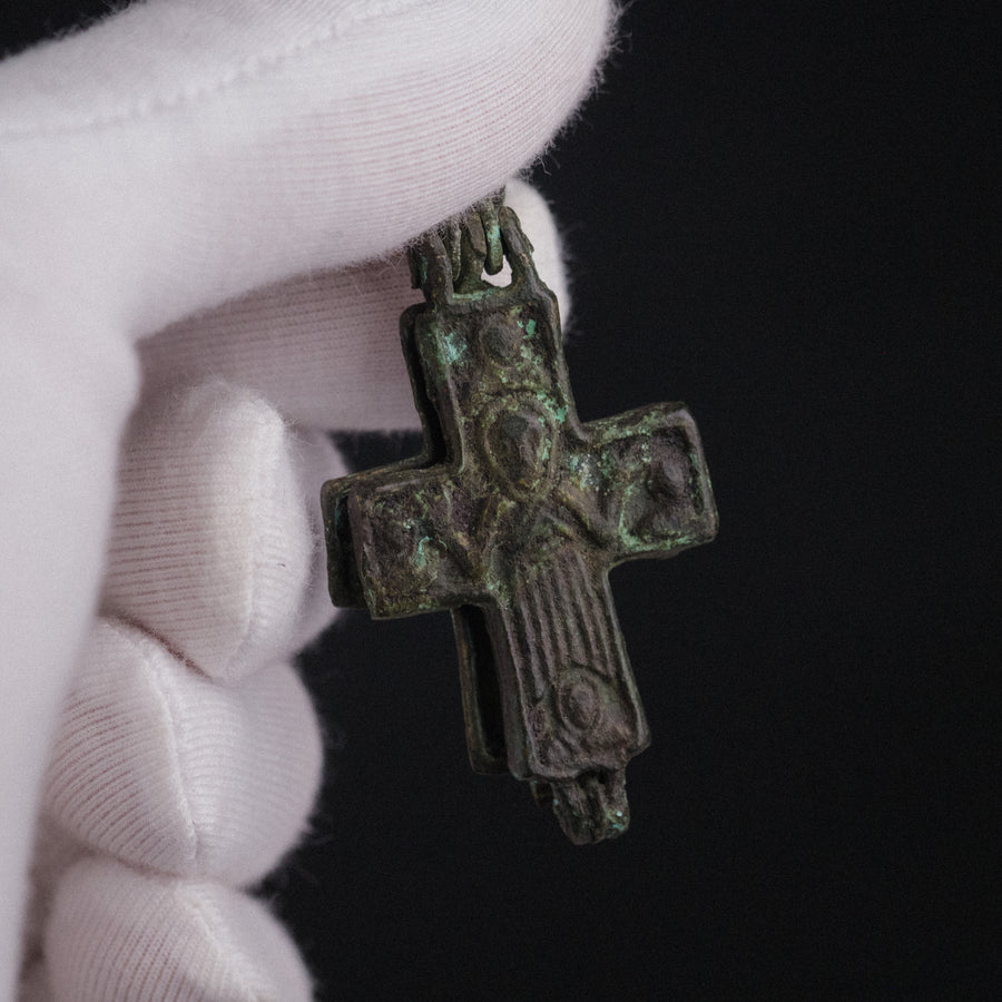P-37-B: bronze encolpion cross, object view 1