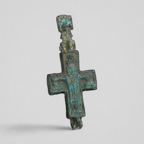 Medieval Bronze Encolpion Cross - 'Orison' (10th–13th c. CE)