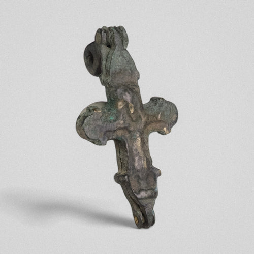 Medieval Bronze Encolpion Cross - 'Devotion' (11th–13th c. CE)