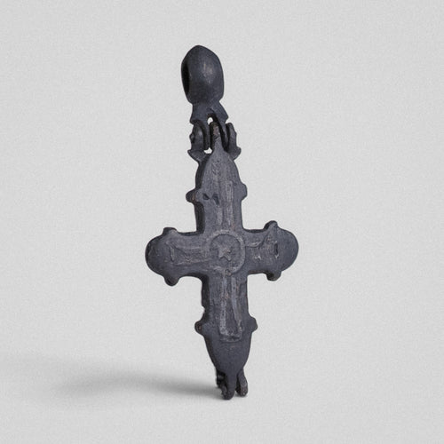 Medieval Bronze Encolpion Cross - 'Invocation' (11th–13th c. CE)