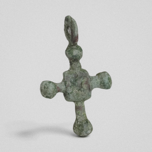 Medieval Bronze Cross Pendant - 'Reverence' (10th–13th c. CE)