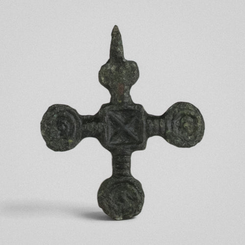 Medieval Bronze Cross Pendant - 'Concord' (11th–13th c. CE)