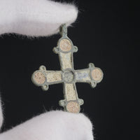 P-55-B: bronze cross pendant, object view 1