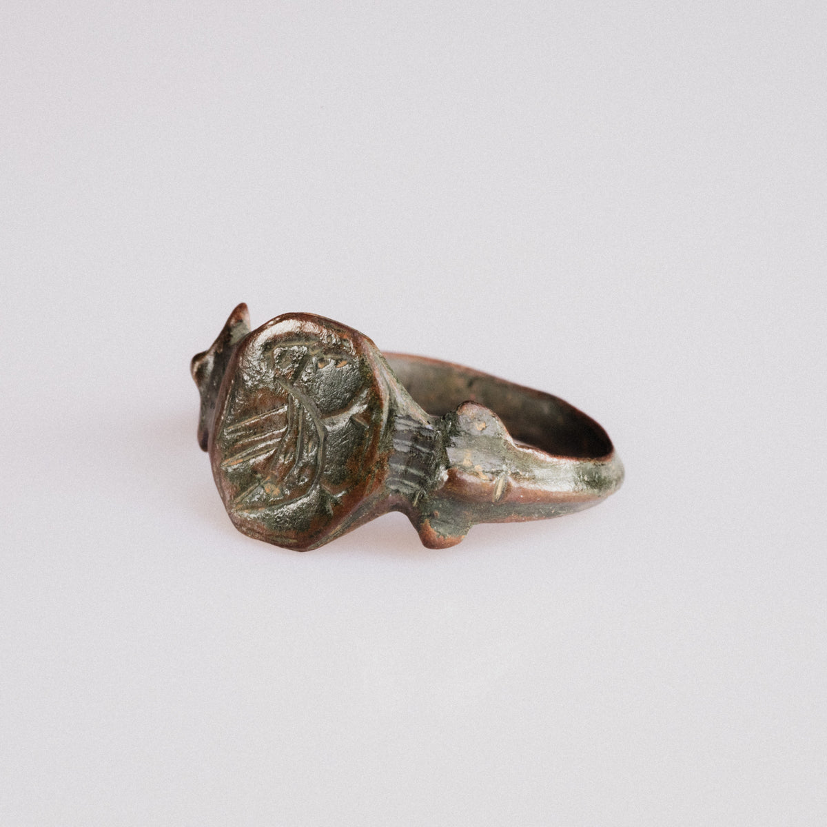 Medieval Bronze Ring - 'Vukasin' (13th–14th c. CE) EU 57 / US 8
