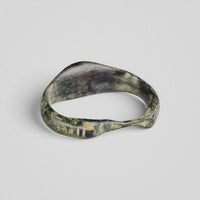 Roman bronze ring Vindex, reverse angled view showing patina and profile