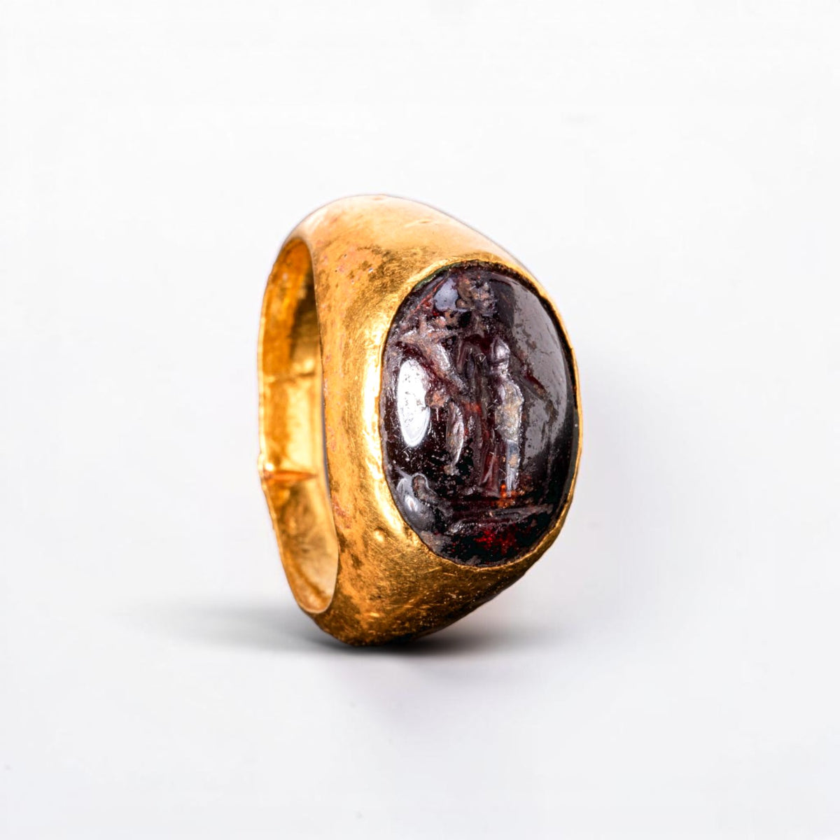 Roman Gold Intaglio Ring 'Fortuna Redux' (2nd-3rd c. AD) EU 51/US 5.75