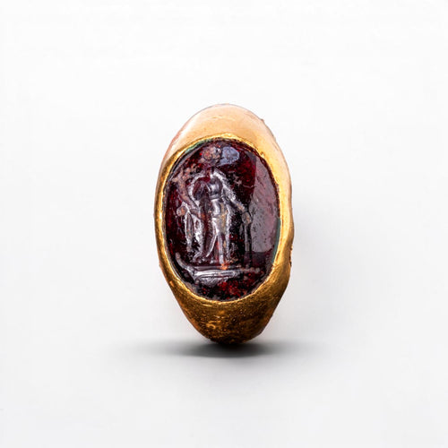 Roman Gold Intaglio Ring 'Fortuna Redux' (2nd-3rd c. AD) EU 51/US 5.75