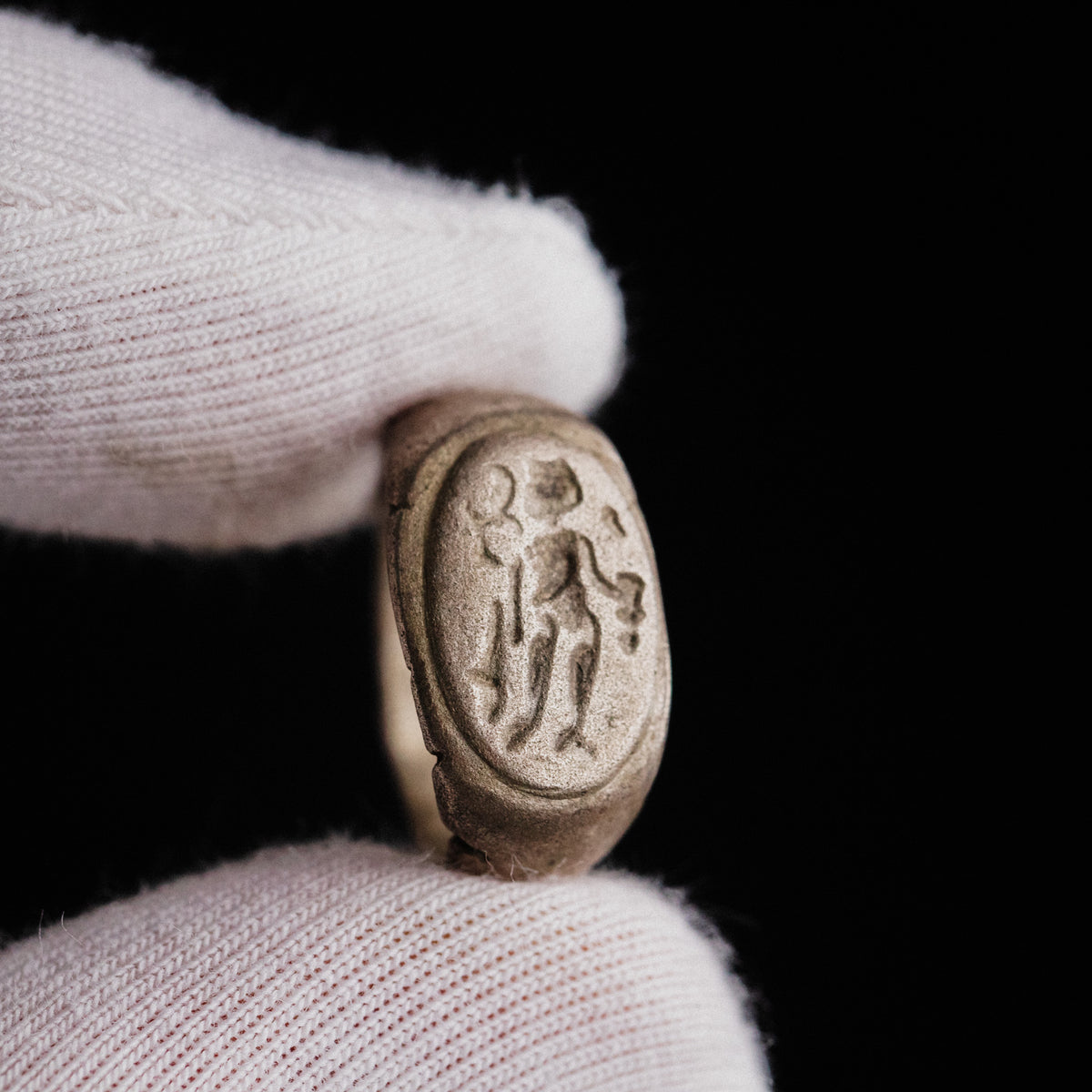Roman Silver Ring - 'Tychion' (1st–3rd c. CE) EU 46.5 / US 4