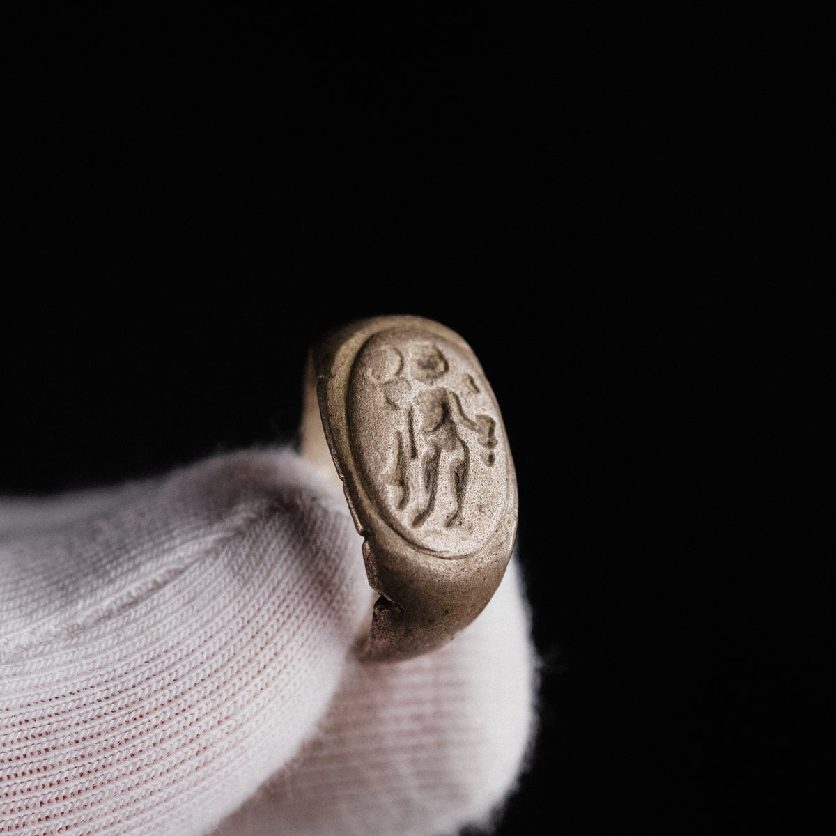 Roman Silver Ring - 'Tychion' (1st–3rd c. CE) EU 46.5 / US 4