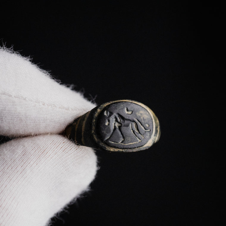 Roman Bronze Ring - 'Leonis' (1st–3rd c. CE) EU 50 / US 5.25