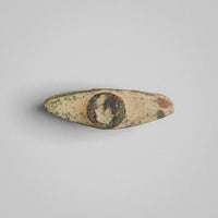 Top view of Roman bronze ring 'Tullia' showing the disc bezel set between keeled shoulders