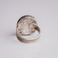Sasanian silver ring Bahram underside showing hoop patina and bezel plate