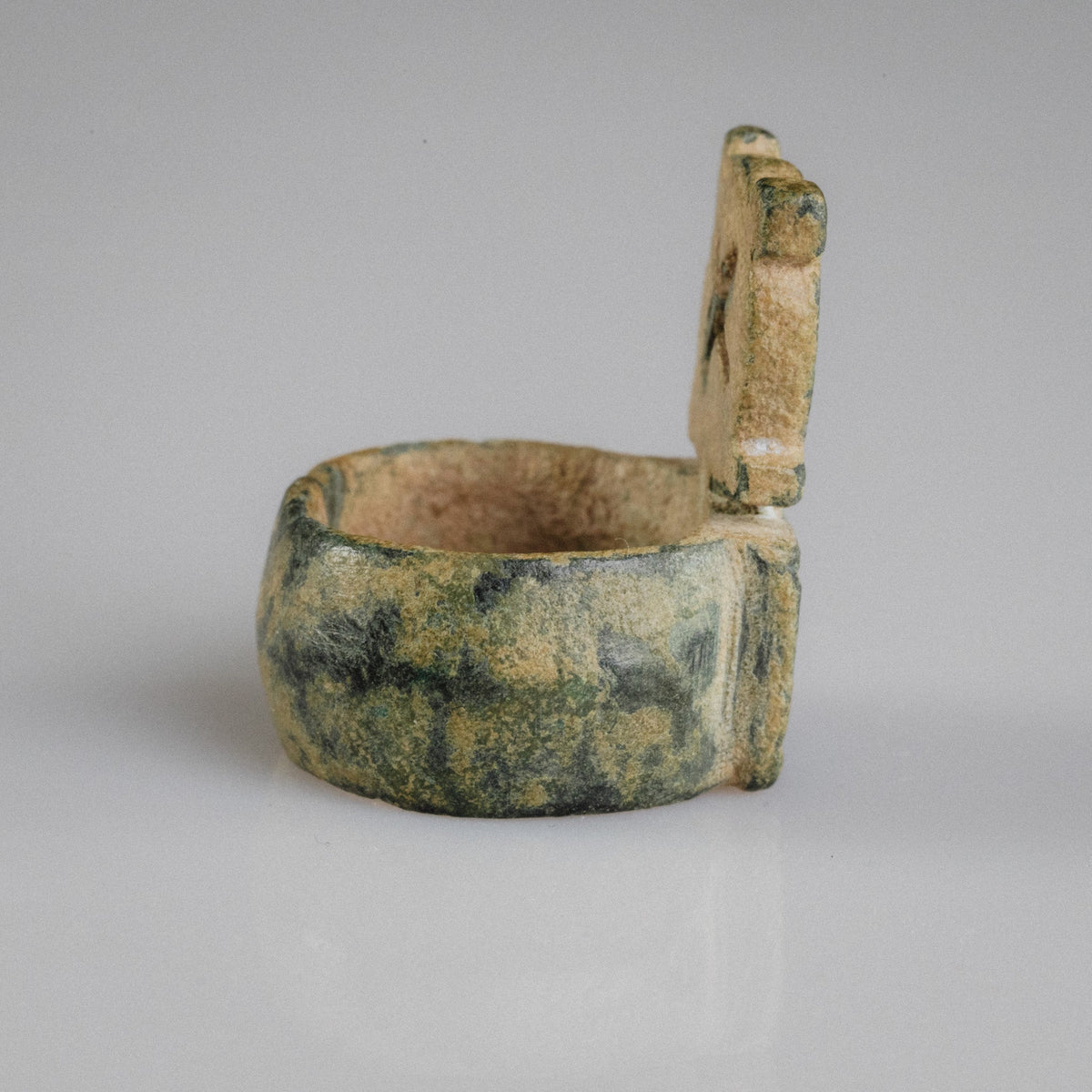 Byzantine Bronze Ring - 'Stavros' (4th–6th c. CE) EU 48 / US 4.5