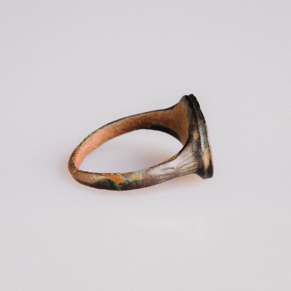 Byzantine Bronze Ring - 'Theodoros' (4th–7th c. CE) EU 49 / US 5