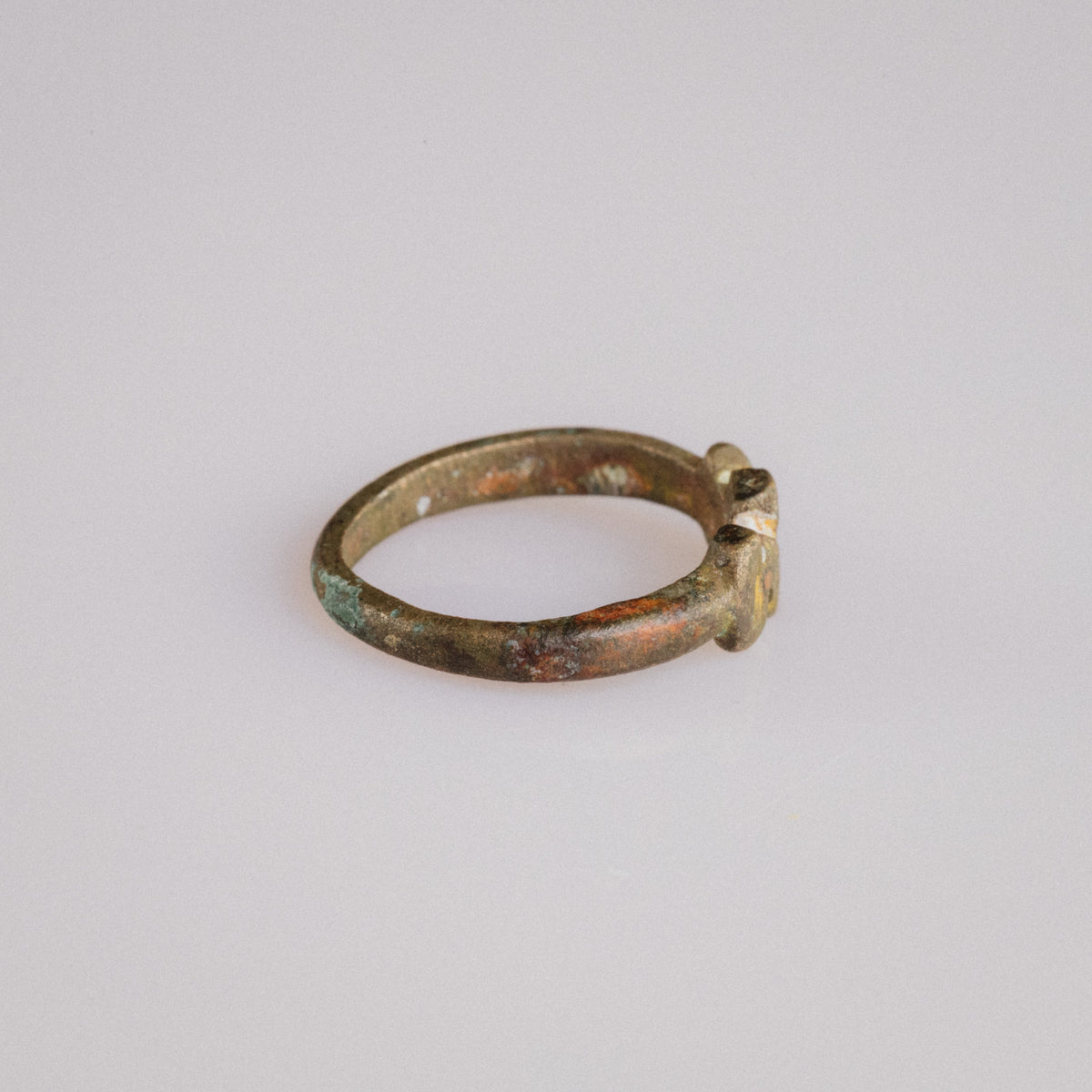 Medieval Bronze Ring - 'Cruciata' (12th–14th c. CE) EU 48 / US 4.5