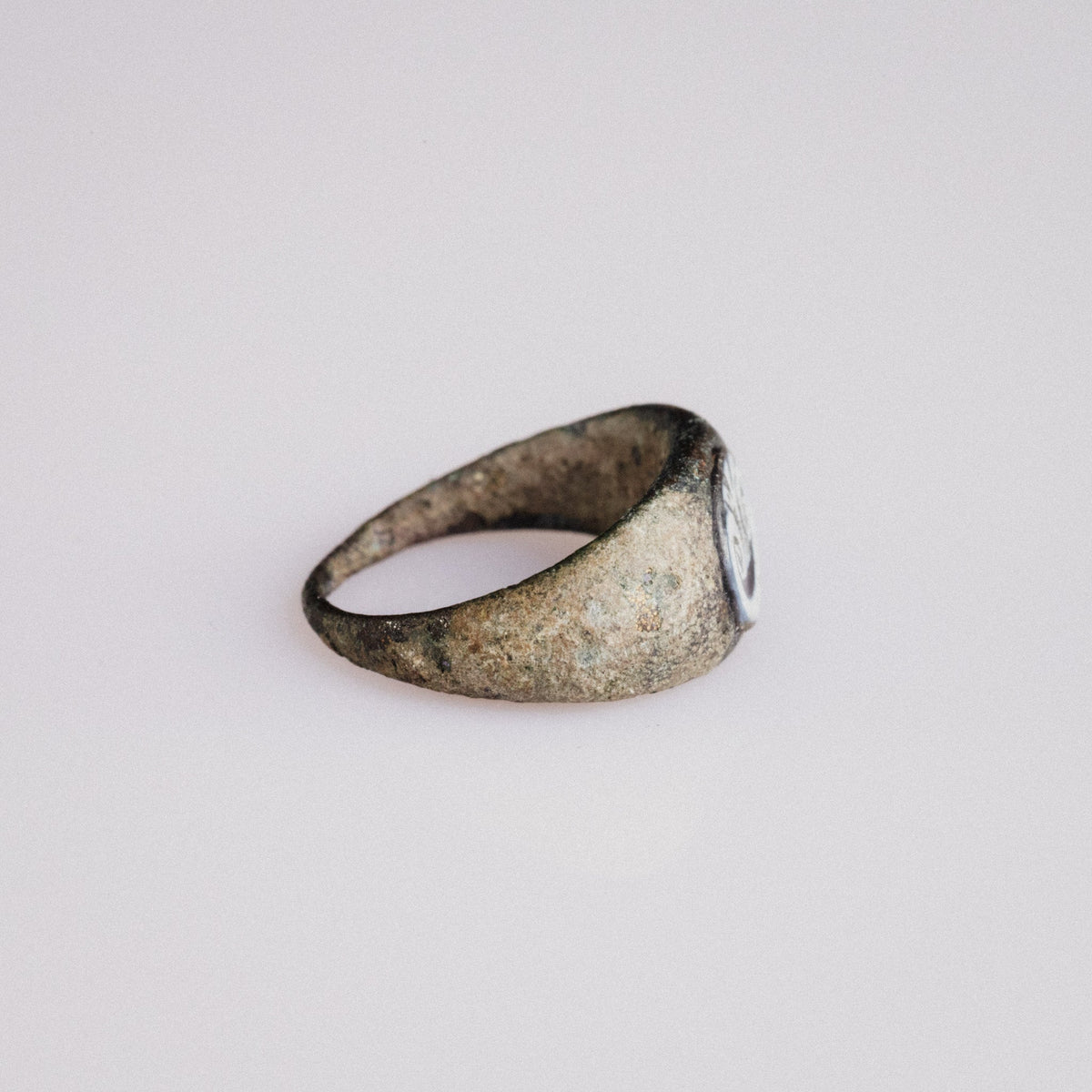 Roman Bronze Ring - 'Volusia' (2nd–3rd c. CE) EU 54 / US 7