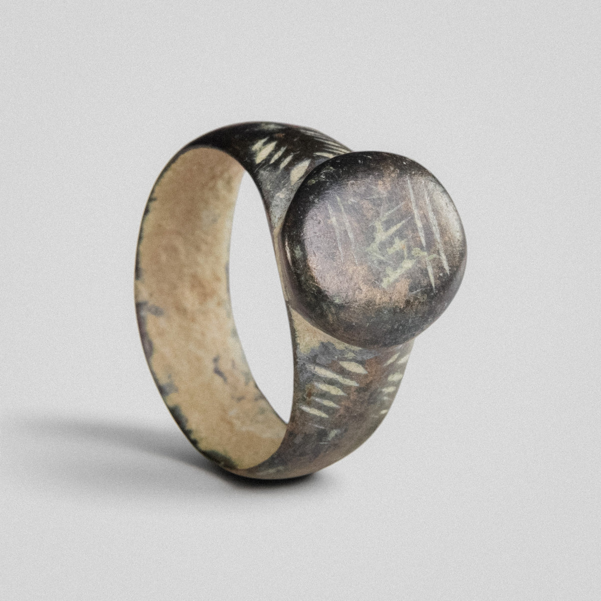 Medieval Bronze Ring - 'Wistan' (4th–12th c. CE) EU 54 / US 6.75