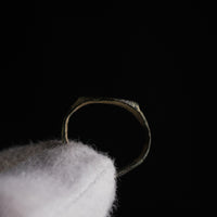 Silhouette of medieval bronze ring Vitalya highlighting hoop profile and bezel edge