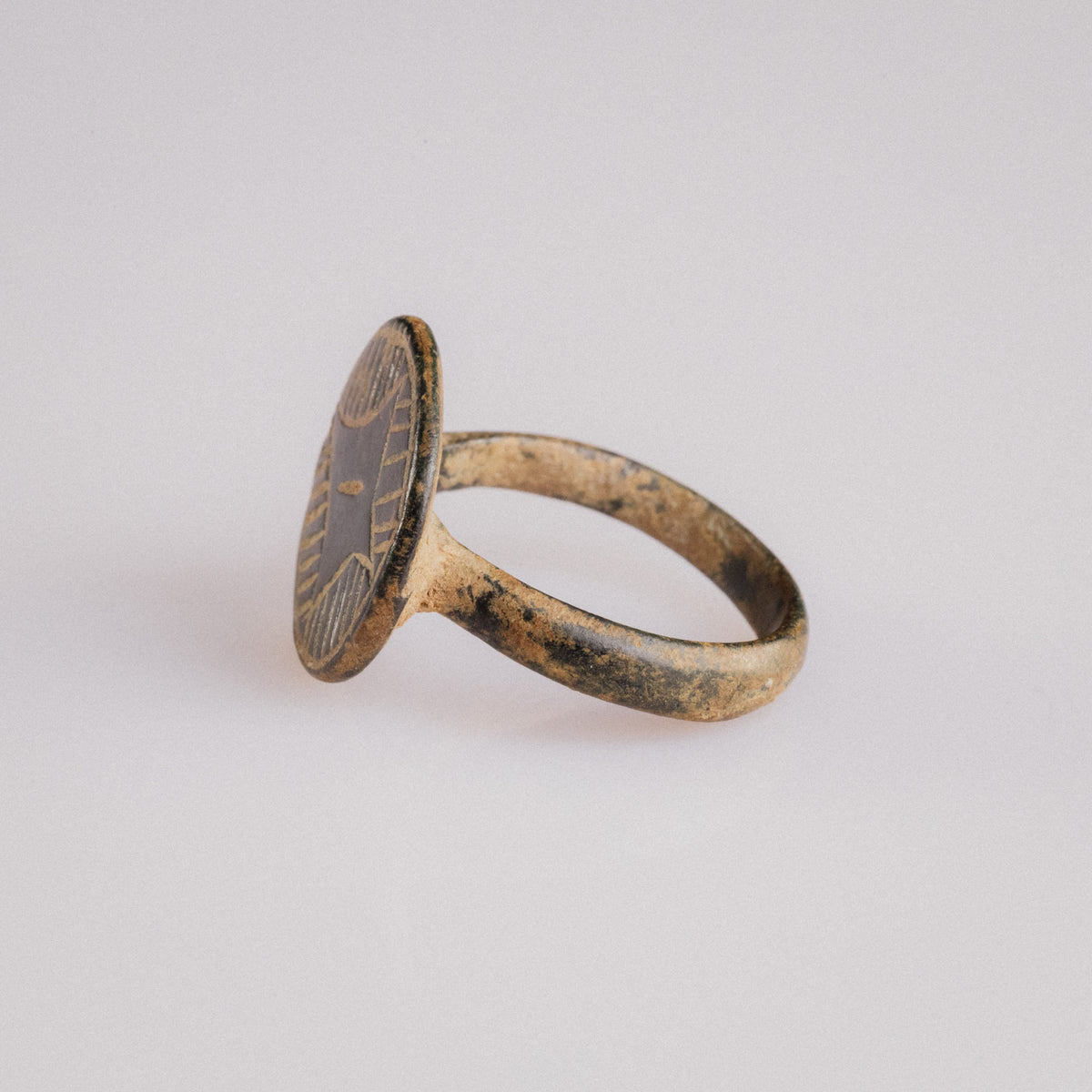 Medieval Bronze Ring - 'Aldric' (10th–12th c. CE) EU 58 / US 8.5