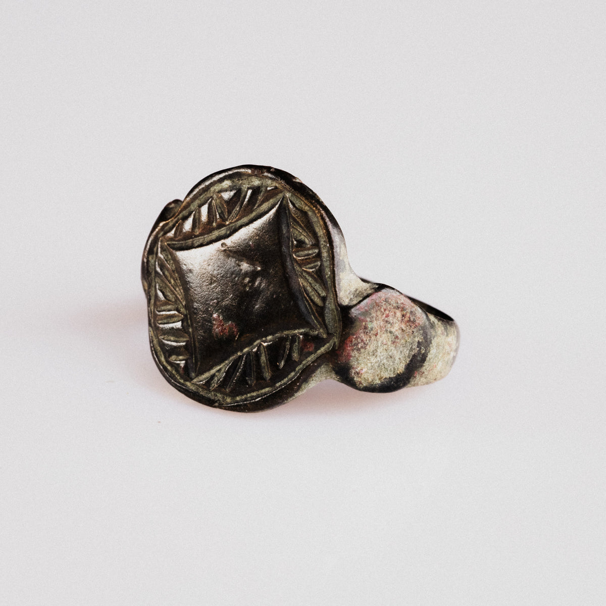 Medieval Bronze Ring - 'Aldwyn' (13th–15th c. CE) EU 55 / US 7.25
