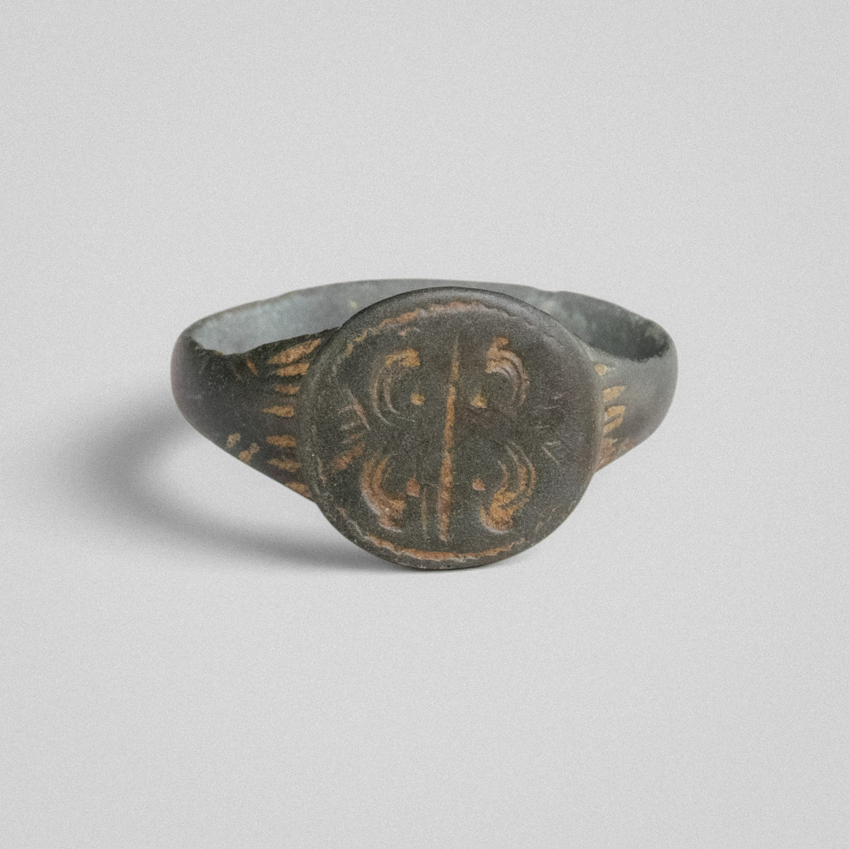 Medieval Bronze Ring - 'Lioris' (14th–17th c. CE) EU 56 / US 7.5